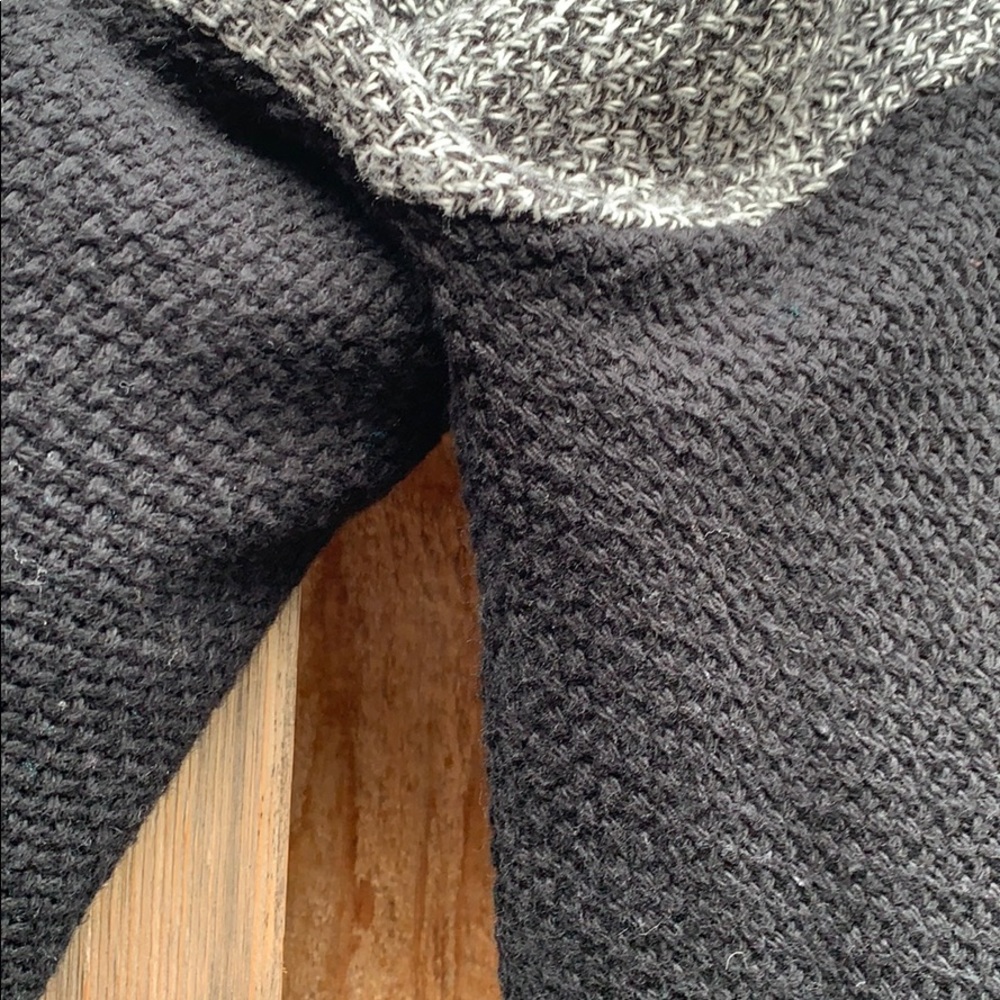 MADEWELL crew neck sweater black white high low - Picture 6 of 12